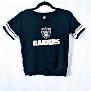Raiders Black & White NFL Team T-Shirt Girls L/Juniors XS